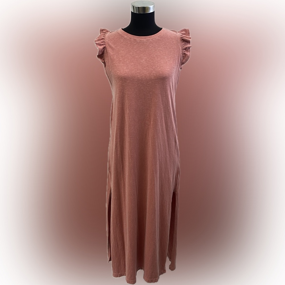 Sundry Women's Blush Anthro Short Sleeve Maxi Dress Juniors 1